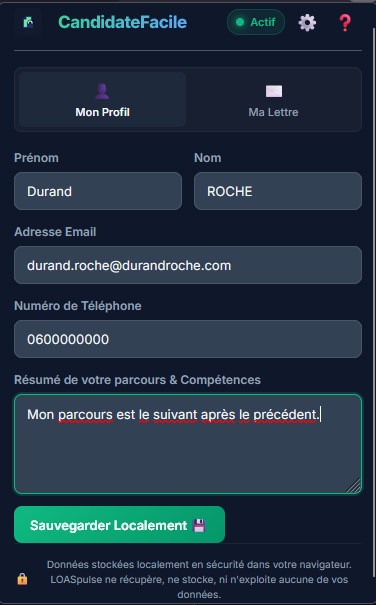 Extension Popup